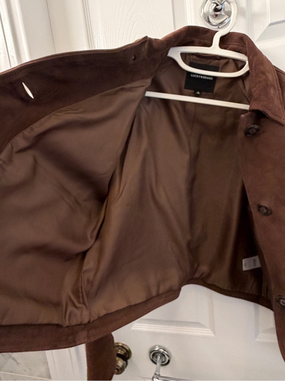 Lucky Brand Suede Jacket - Chocolate Brown | Sz Med - Picture 6 of 7